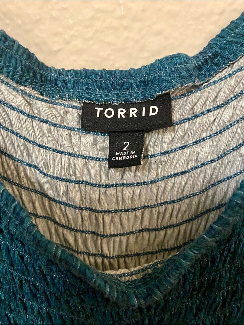 Torrid Teal Square-Neck Smocked Romper - Size 2X - EUC! - Picture 9 of 10